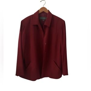 Like new! Alex Garfield Burgundy Button-Up Blazer sz 14